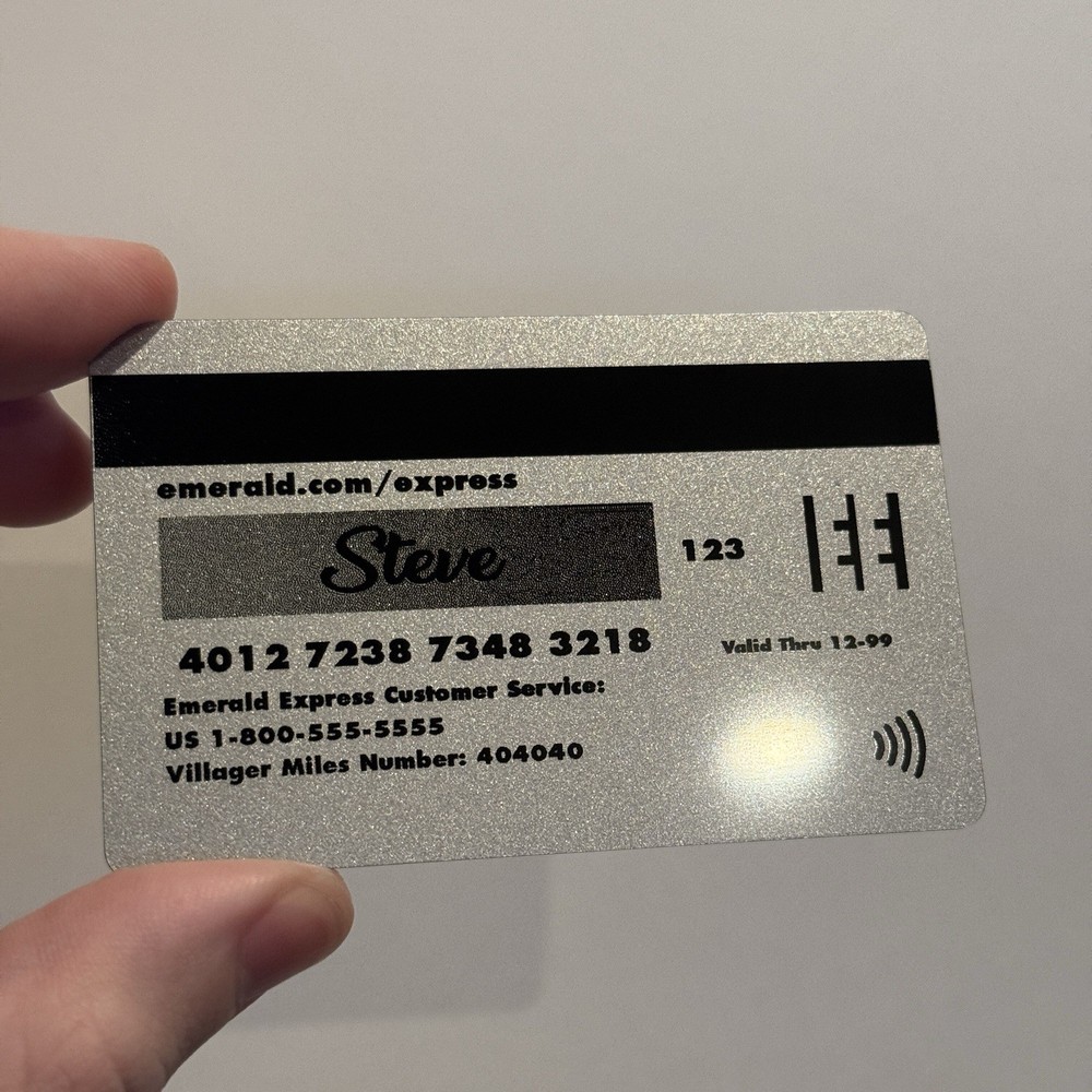 Minecraft Emerald Express Credit Card