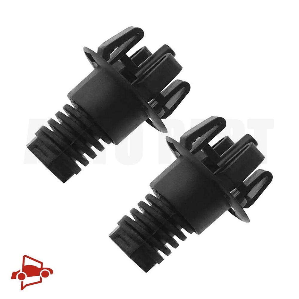 2Pcs Hood Slam Adjuster 7183752 Plastic Retaining Holders W/Rubber Stop Buffer