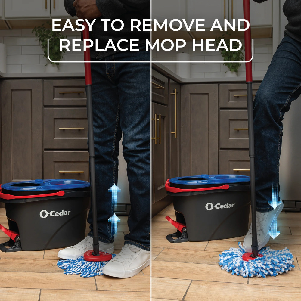 O-Cedar RinseClean Spin Mop & Bucket System,Clean with Clean Water - NEW