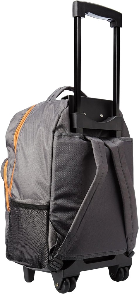 Rockland Double Handle Rolling Backpack, Charcoal, 17" One Size, CHARCOAL