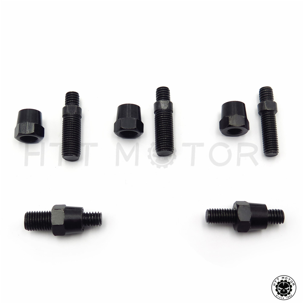 Motorcycle Racing Rearview Side Mirrors Bolt 8mm 10mm Black Counter/clockwise