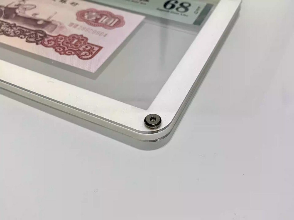 Desktop Display Frame Case For PMG Banknotes Small Size Holder