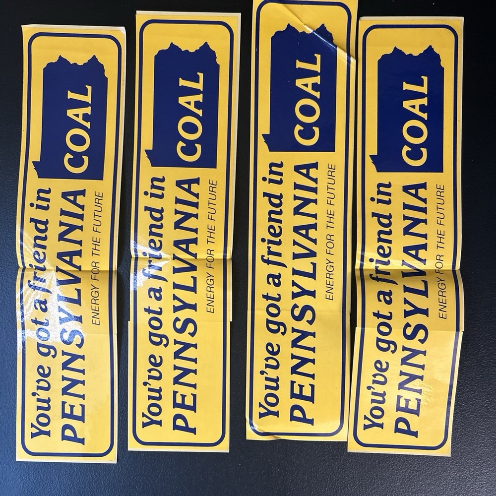 Pennsylvania COAL STICKERS W/backing