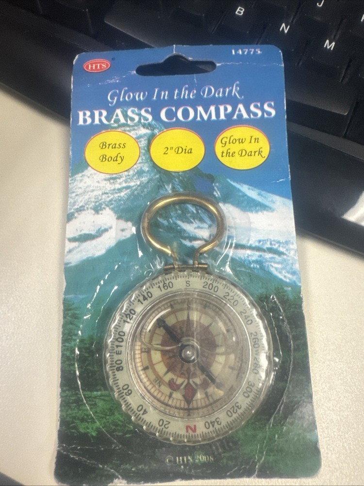 Brass Compass Glow In Dark