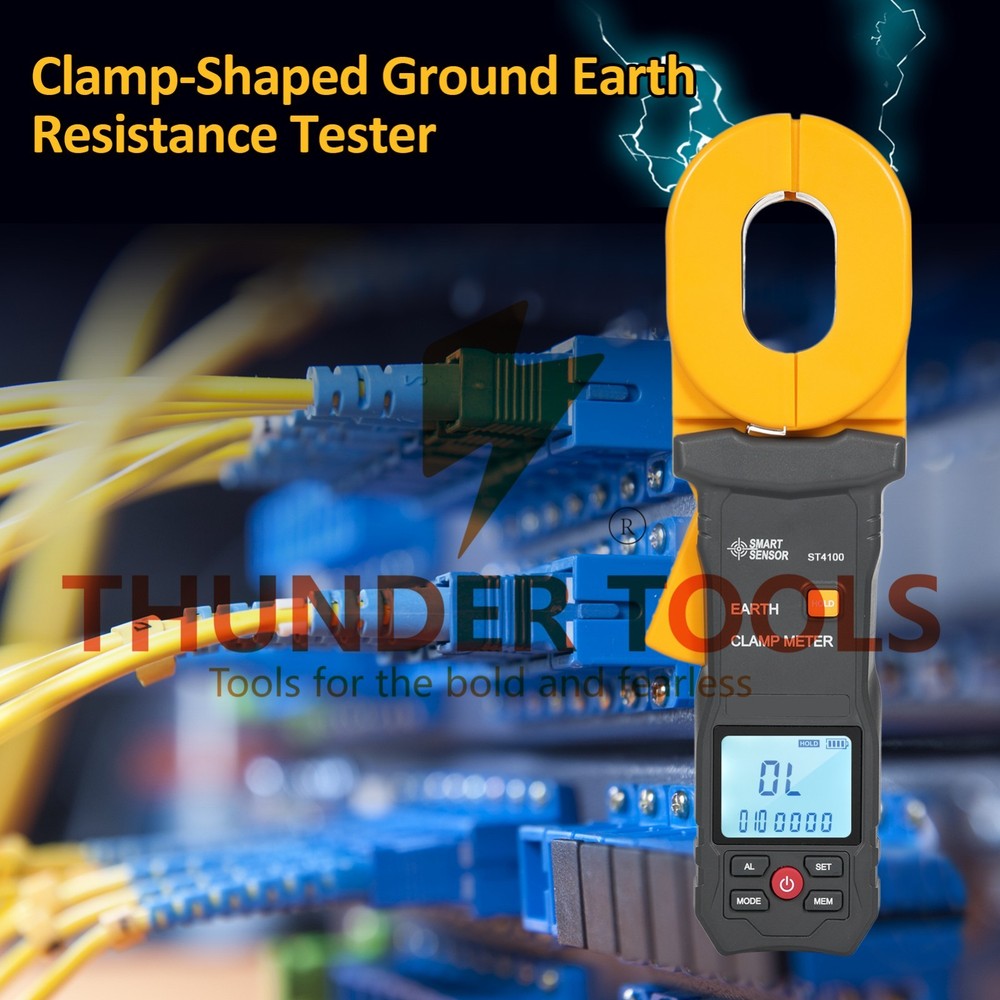 Thunder Tools SMART SENSOR Ground Earth Resistance Tester 0.01-500Ω 500