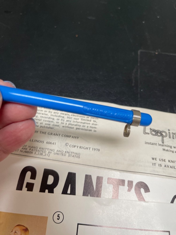 Grant One Needle Looper Complete With Pattern Booklets Vintage 1970