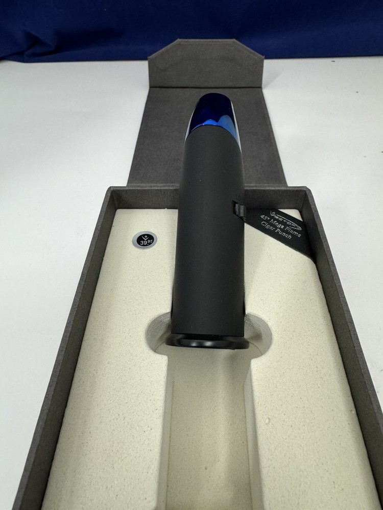 Vector AZTECH - Wind Resistant Large Single Jet Torch Lighter - Blue - New