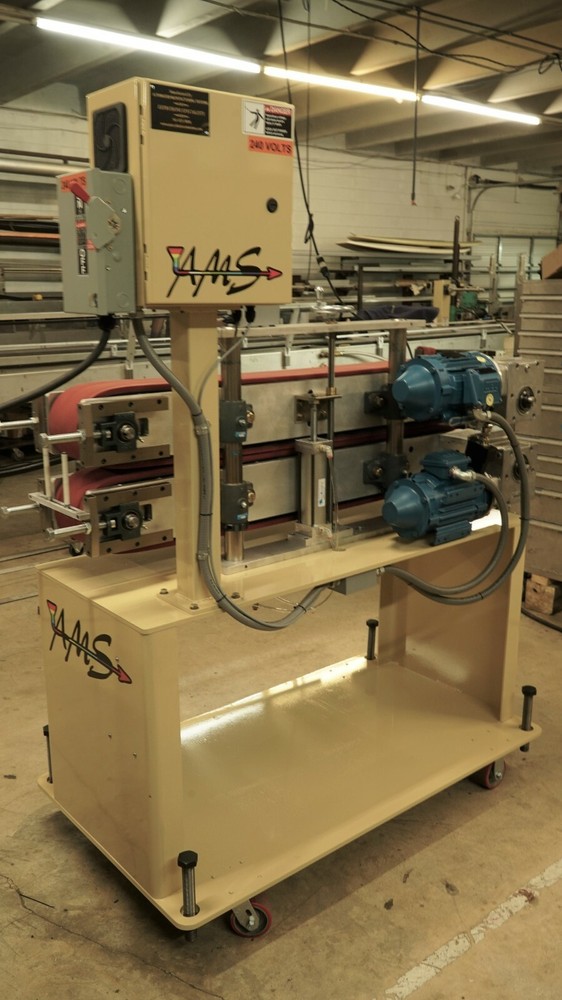 AMS Plastic Extrusion Puller 6" x 48" 2-Post Pneumatic Cylinder Open/Close, NEW