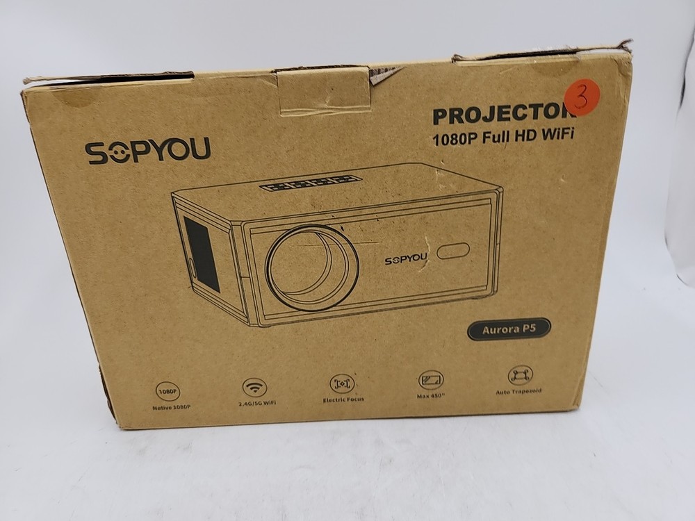 NEW Sopyou Projector With WiFi & Bluetooth