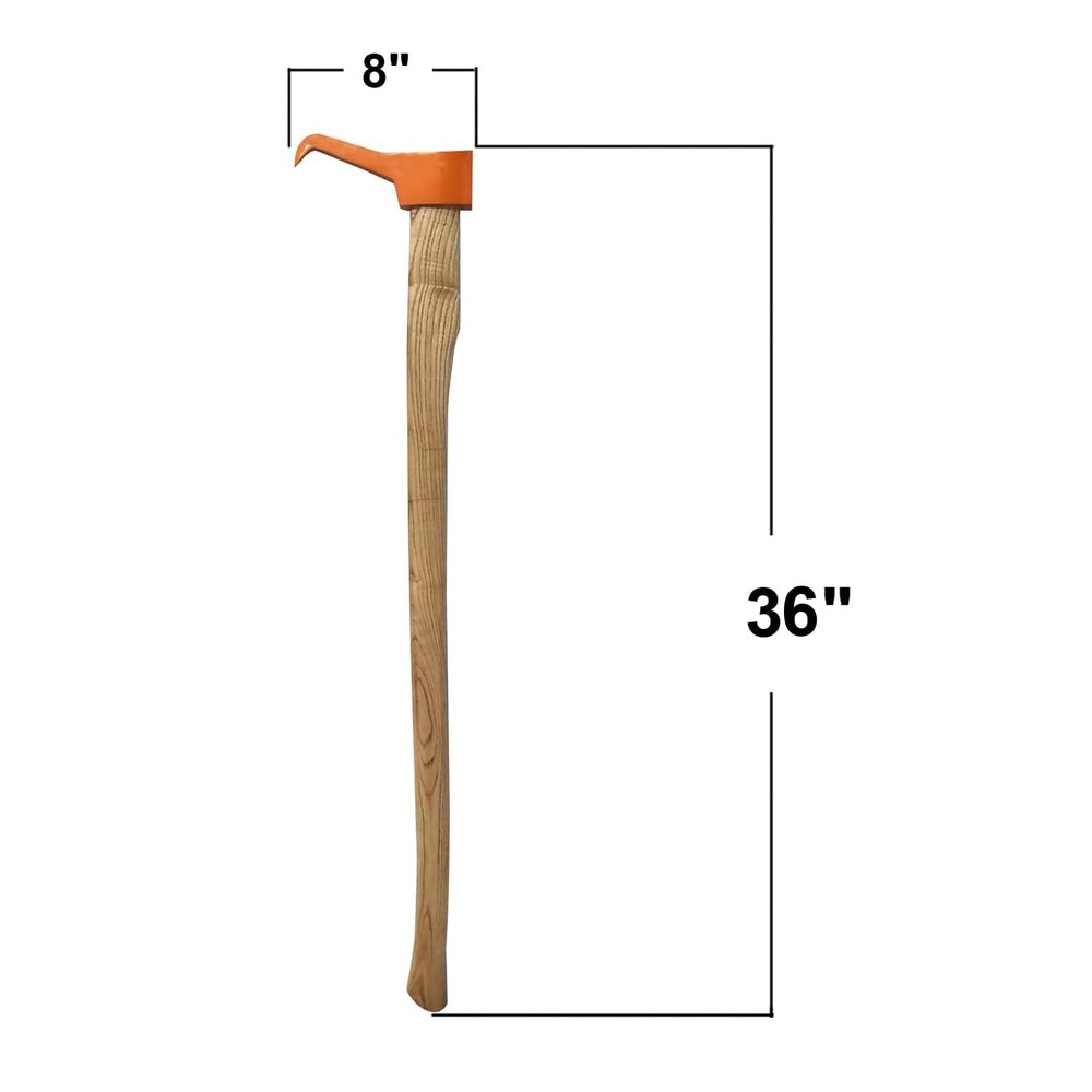 Hookaroon/Pickaroon Logging Tool - Wood Handle, Log Hook for Lifting Moving Fire