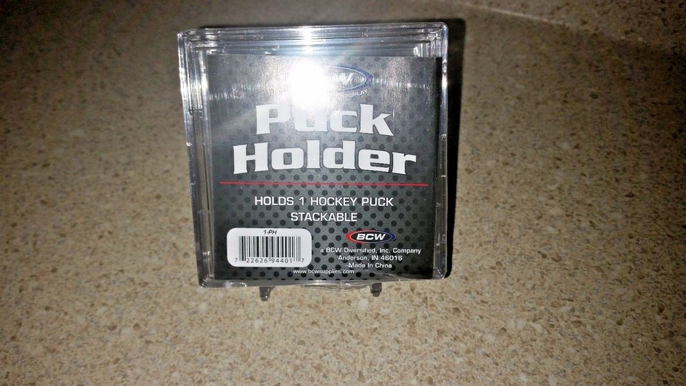 *Hockey Puck Holder Display Case Square Stackable/Regulation Size NHL