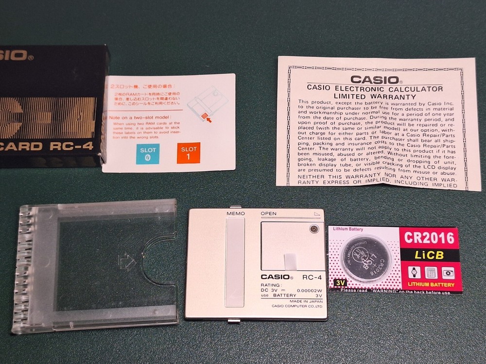 Casio Memory Module RC-4 For Calculators - New