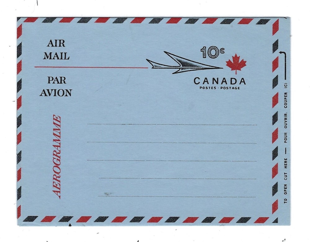 Canada 1967 Aerogramme 10c  #A28 Unused