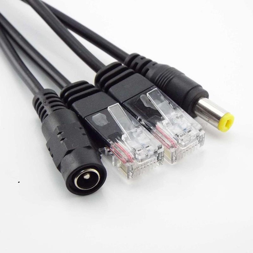 1 Pair POE Cable Passive Power Over Ethernet Adapter Cable Splitter For IP Camea
