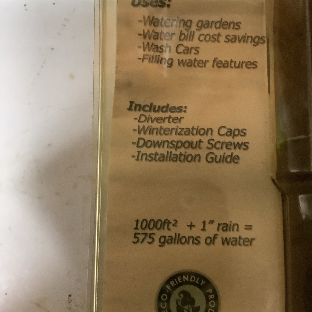 Brown Rain Diverter - Basic RainReserve Kit -Rain Barrel EZ installation