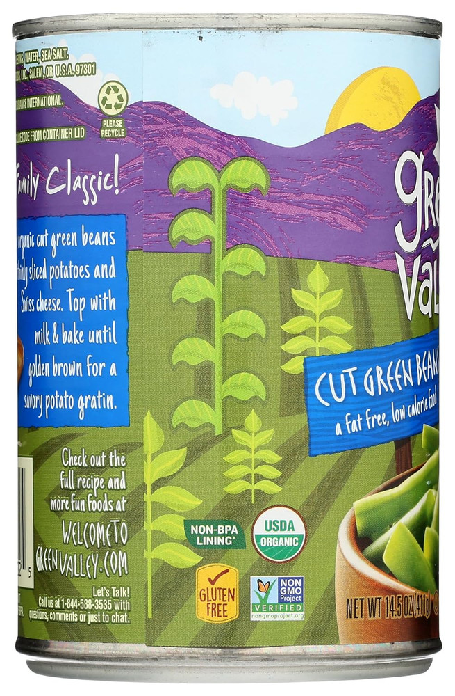 Organic Cut Green Beans, 14.5 OZ