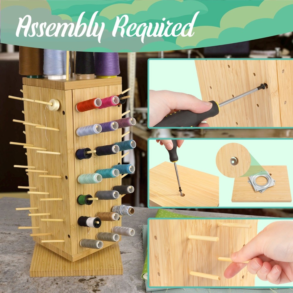 JubileeYarn 93-Spool Bamboo Rack