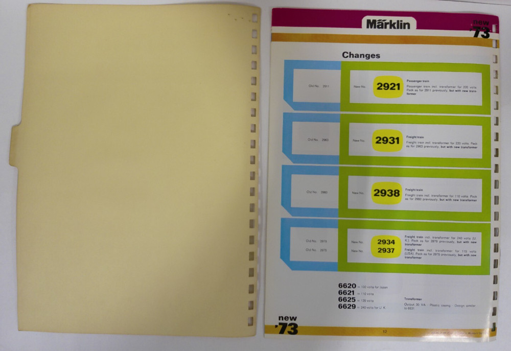 Vintage Marklin New 1973 Catalog