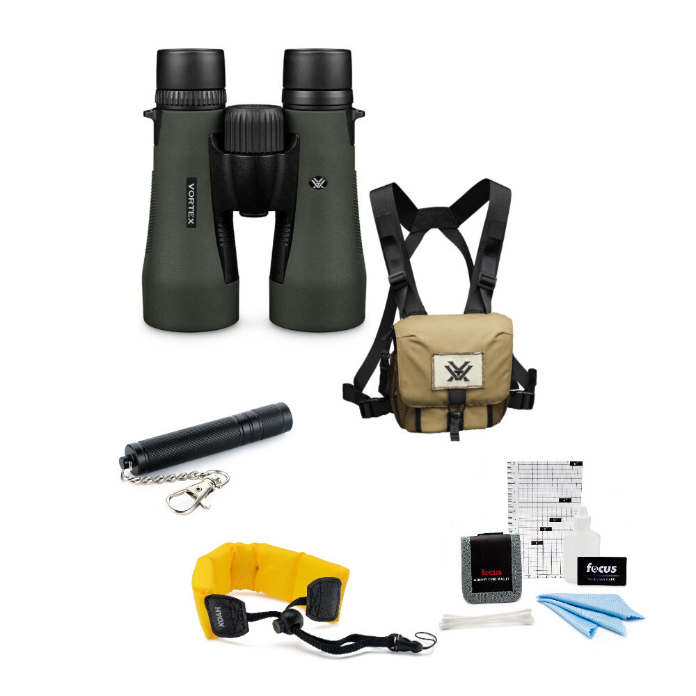Vortex 10x 50mm Diamondback Binocular with Bundle Kit