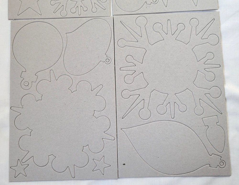 2 Pack Basic Grey Holiday Chipboard Adhesive Embellishments Christmas Stickers