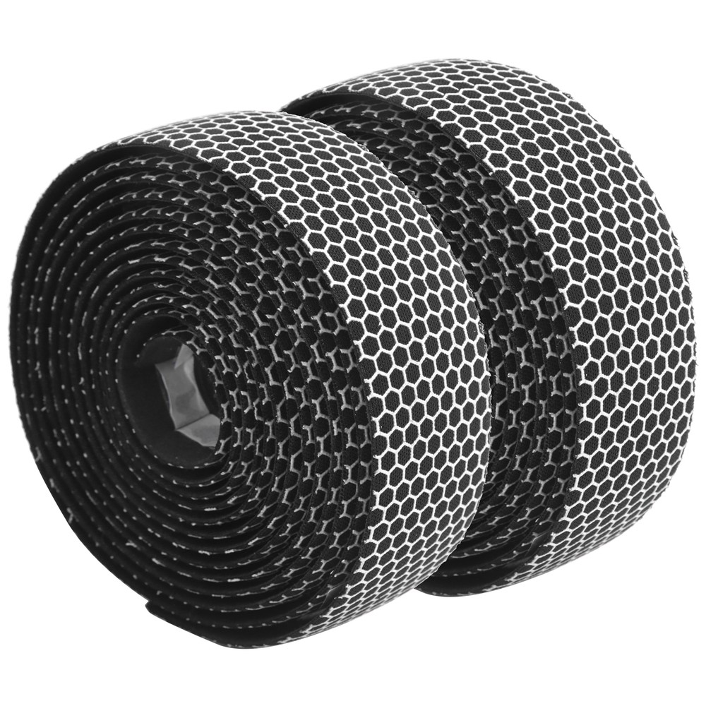 (Black White)1 Pair Handlebar Tape AntiSlip Elastic Cycli CH