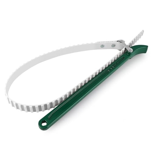 15" Belt Strap Wrench with Adjustable 36" Steel Wire Rubber Strap,