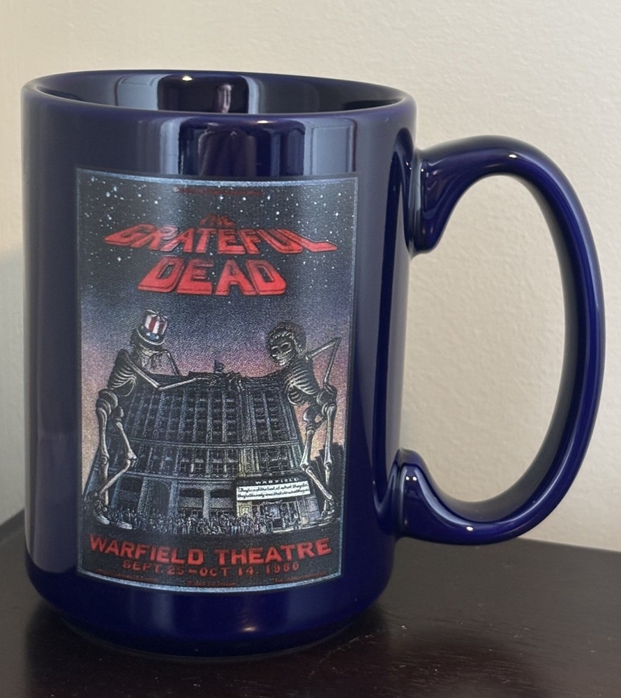 Grateful Dead Large Coffee Mug Cup Warfield Concert