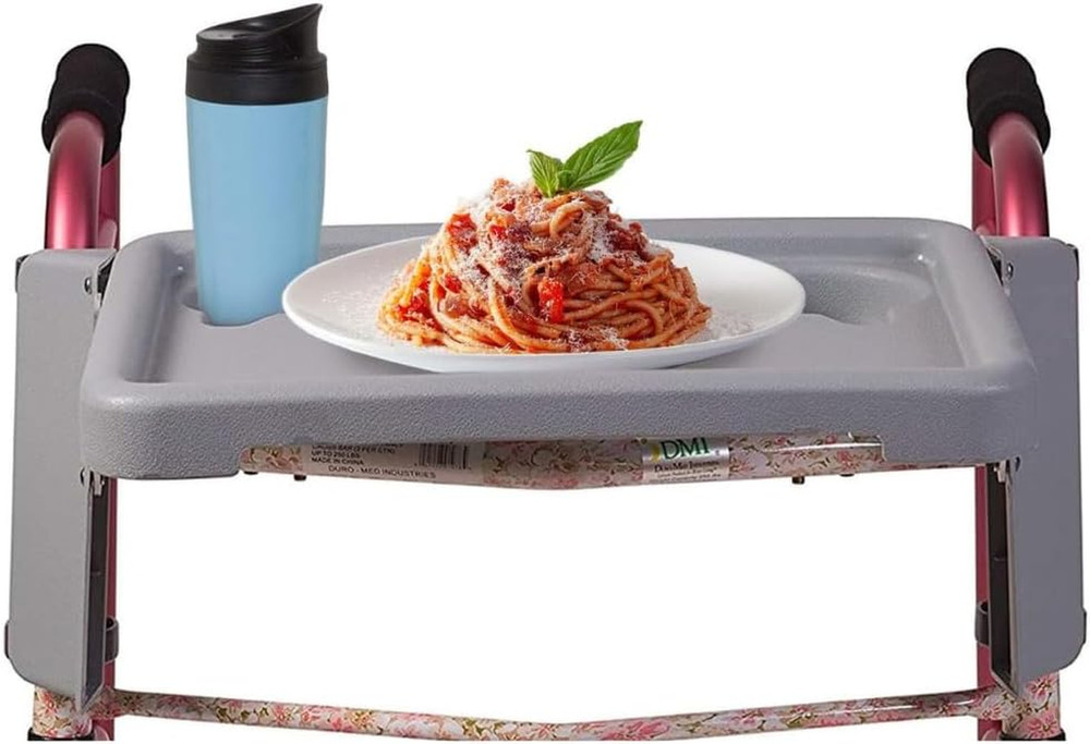 Walker Tray, Rollator Tray, Mobility and Walker Accessory Tray Table Fits Most S