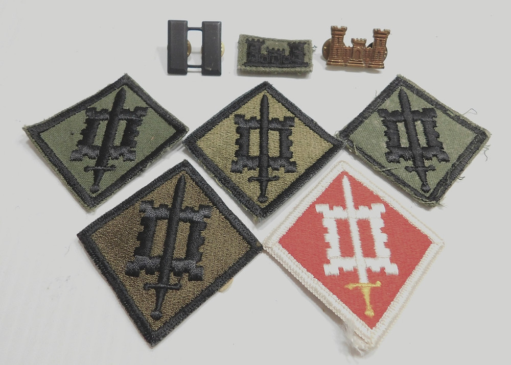 8 PIECES VIETNAM 18th ENGINEER BRIGADE INSIGNIA
