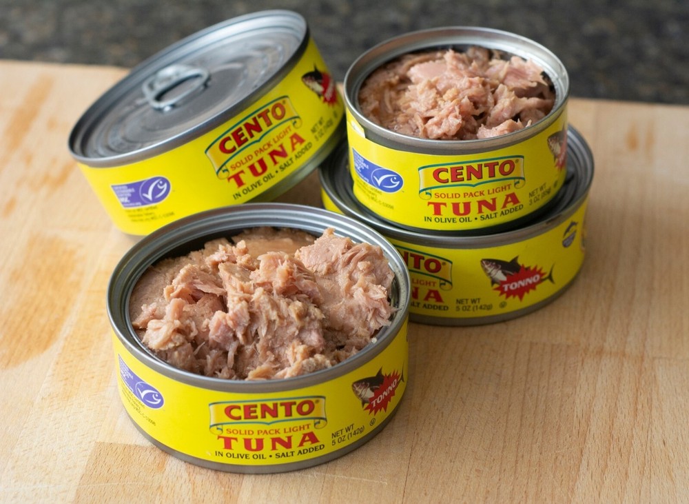 Cento Solid Packed Tuna in Olive Oil 5 Ounce Pack of 12