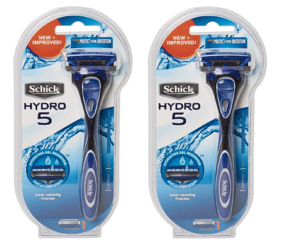 Schick Hydro 5 Razor with 1 Refill Cartridge (2 Pack)