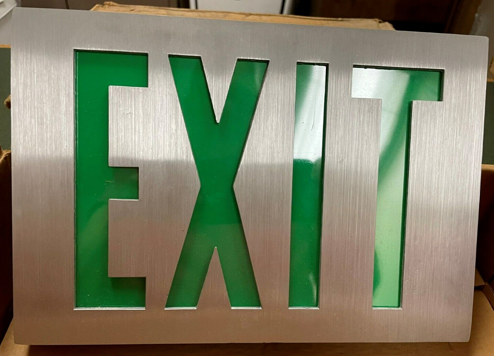 MOLDCAST MFG, 400 Series, Green Emergency Exit Sign, Cat. 401