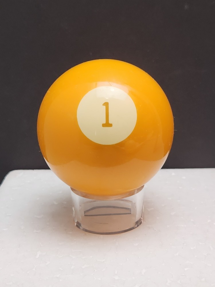 Vintage Replacement Pool Ball Billiards #1 Yellow Solid- 2 1/4" SURE-SHOT #1115