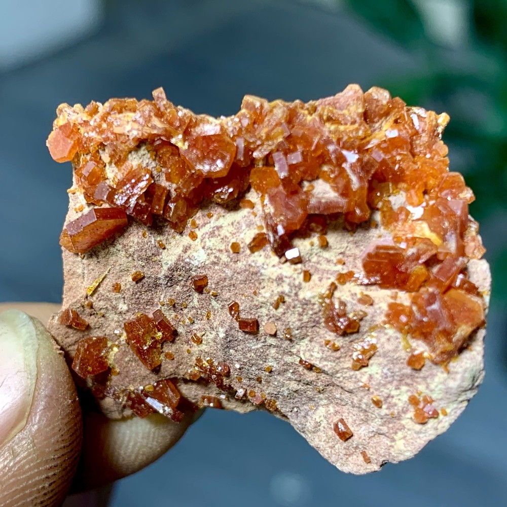 10-GNatural Beautiful Vanadinite Atone Cluster Quartz Mineral SamplefromMorocco