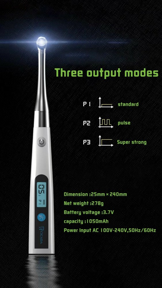 Dental LED Curing Light 1 Sec Curing Wireless Quick Solidify Cure Lamp US STOCK