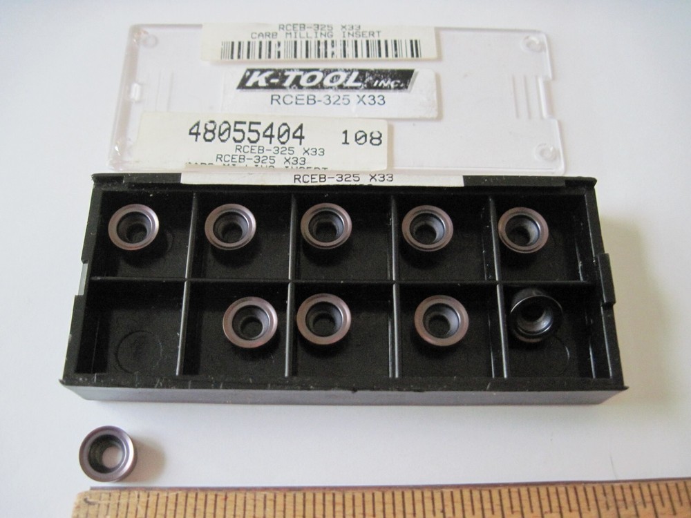 (Qty 10) K-Tool RCEB-325 X33 Carbide Milling Inserts