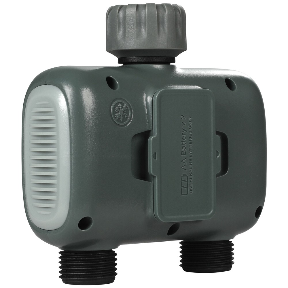 VEVOR WiFi Sprinkler Timer 2 Outlets Smart Hose Faucet Water Timer Bluetooth