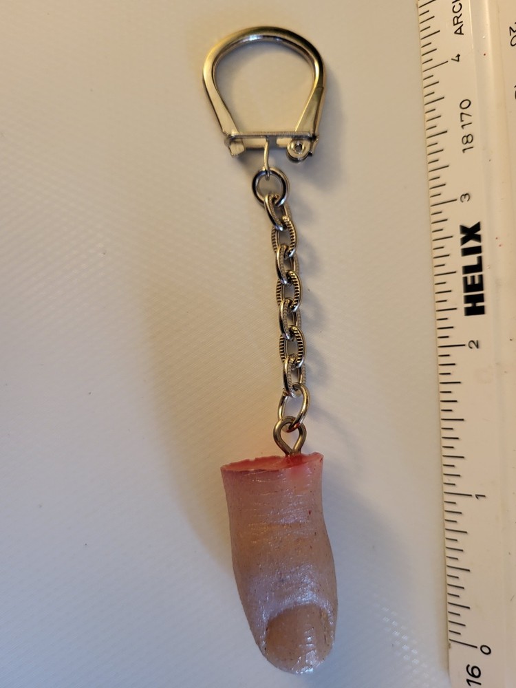 Severed Little Finger Key Ring