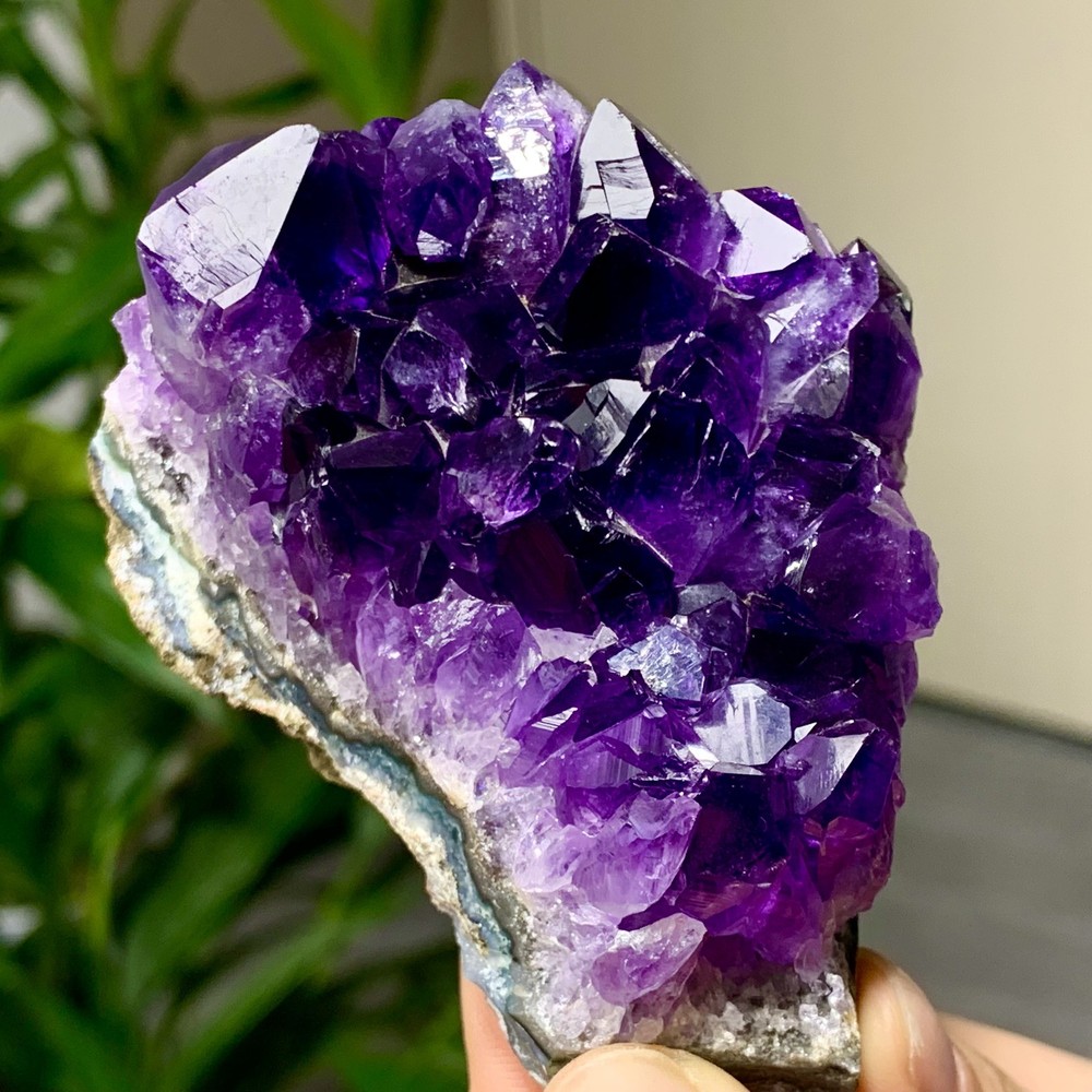 235G Natural Amethyst geode quartz clustercrystal specimen Healing