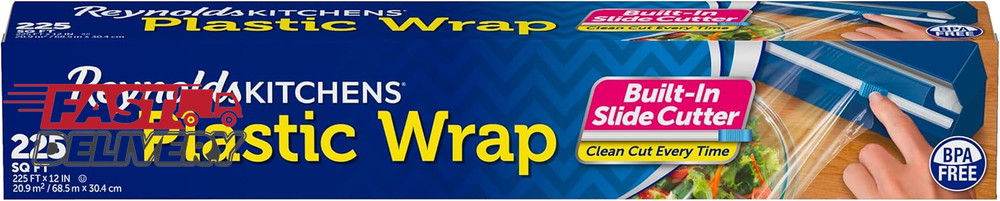 Reynolds Kitchens Quick Cut Plastic Wrap, 225 Square Feet
