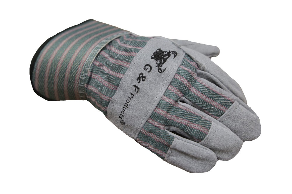 Garden Leather Gloves with Safety Cuff Large