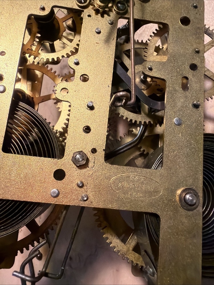 Antique Vintage Sessions Shelf Winding Clock Part Movement