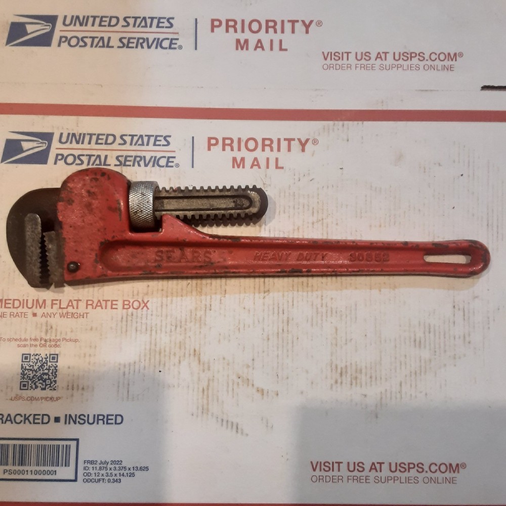VINTAGE SEARS HEAVY DUTY 14" PIPE WRENCH