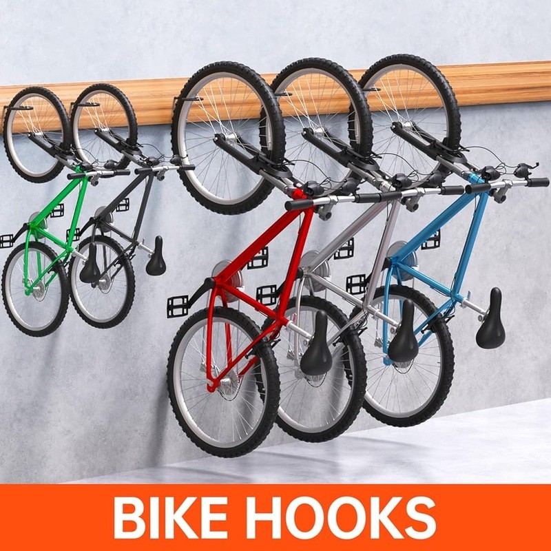 Heavy Duty Bicycle Hooks Wall Ceiling Mount 100lbs Capacity Rust Resistant New