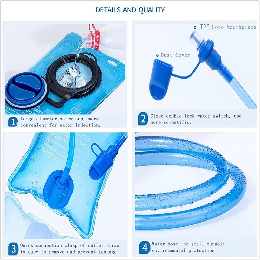 Hydration Bladder 2 L Water Pack Reservoir Camel Back Replacement Running Hiking