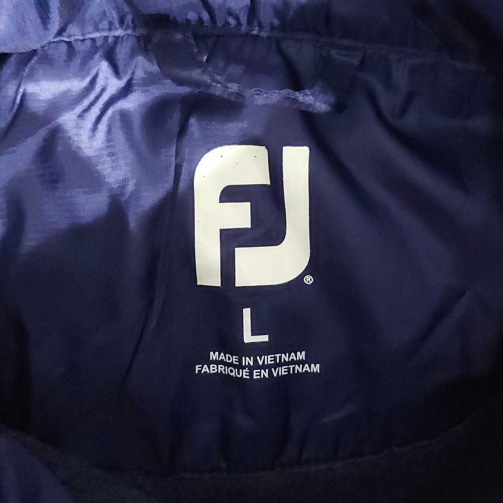 Footjoy Heather Yoke 1/2 Pullover Mens Large Navy Blue Golf Performance Midlayer