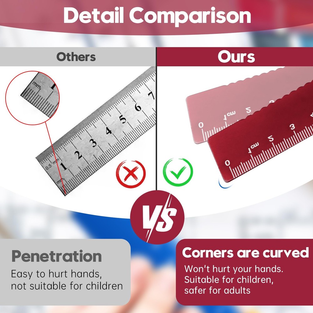 4Pcs Triangular Ruler Set Aluminum Alloy Ruler Geometry Set for Student Engineer