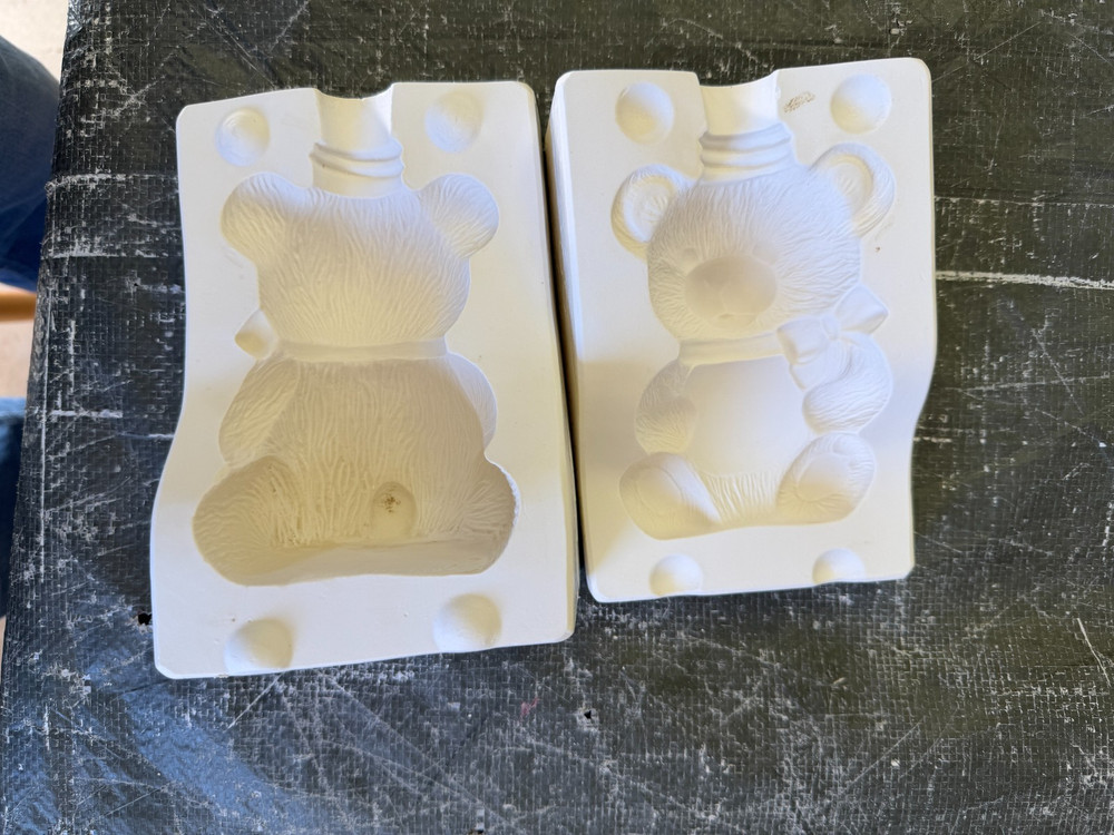VINTAGE BOOTHE CERAMIC MOLD #TEDDY BEAR SOAP DISPENSER