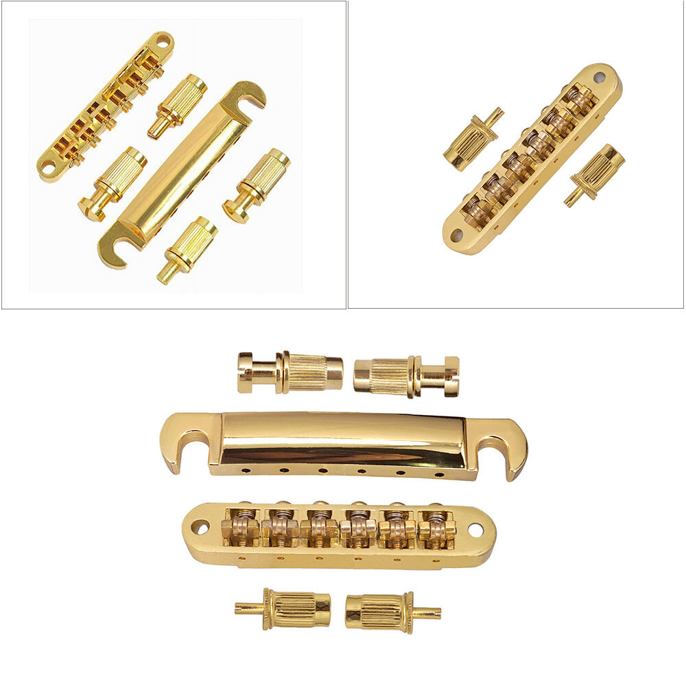 6 String Roller Saddle Bridge Tailpiece Kits For LP sg Epiphone Guitar USA