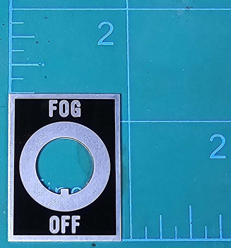 Fog Lights Toggle Switch Label Plate Mack Peterbilt Kenworth Freightliner